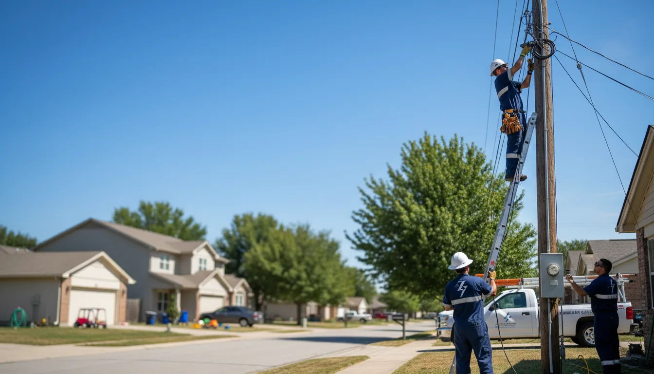 Residential electrician providing installation services in Portis, KS